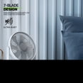 thumbnail image 4 of Magshion USB Desktop Fan, Rechargeable Wall Mounted Hanging Fan with LED Light and Hook, Speed Adjustable Air Cooler Fan For Home Bedroom, White, 4 of 10