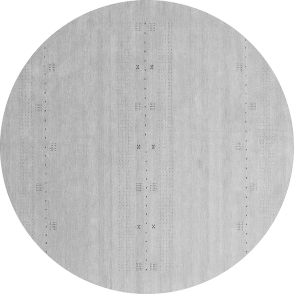 Ahgly Company Indoor Round Solid Gray Modern Area Rugs, 5' Round