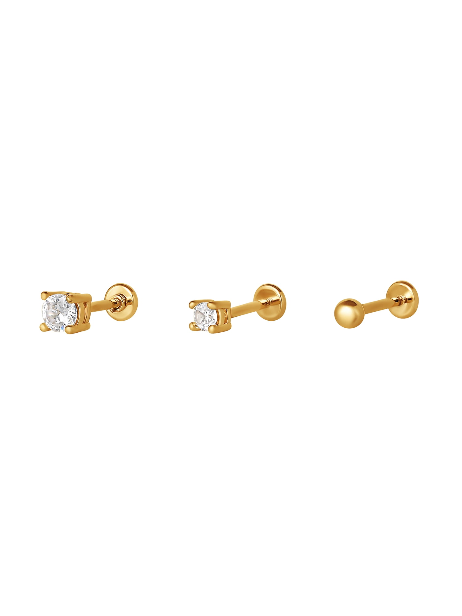 Women's 18G Stainless Steel Cubic Zirconia Cartilage Body Jewelry