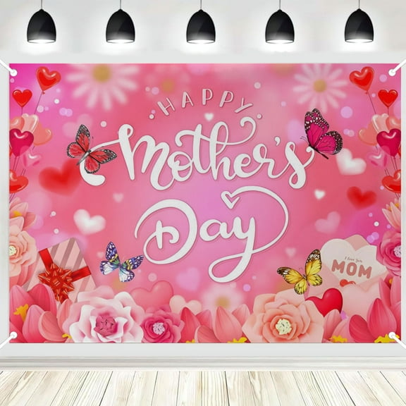 Feliz Dia De Las Madres Banner, Feliz Dia De Las Madres Backdrop, Happy Mothers Day Banner Decorations for Mothers Day Party Supplies