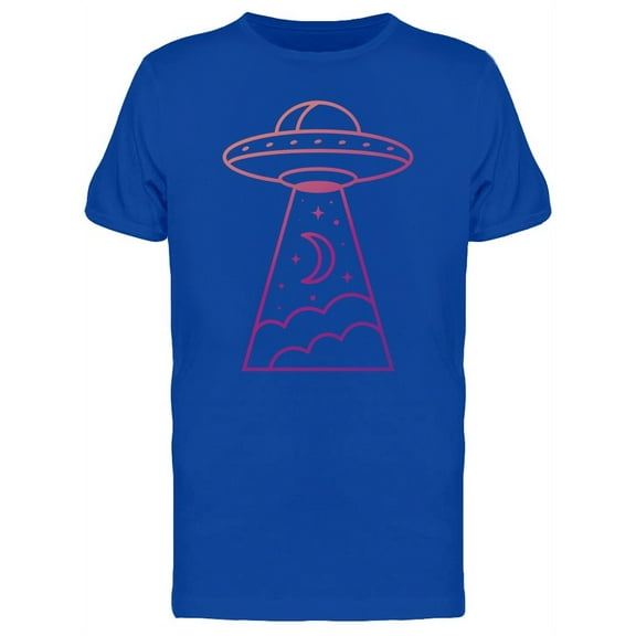 Cool Ufo Abduction Doodle Tee Men's -Image by Shutterstock