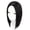Natural Black, variant on MidLength Straight Hair Toppers Hairpiece With Invisible Hair Pin for Women Wear