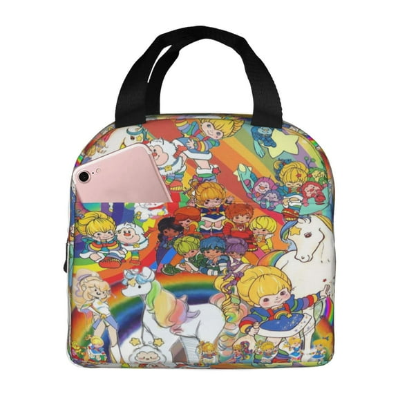 Rainbow Brite Insulated Lunch Bag Leakproof Waterproof Reusable Lunch Boxs Portable Durable Cooler Tote Bag Work Travel