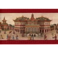 thumbnail image 4 of Trimz Red Pagoda Oriental Chinoiserie Wallpaper Border, Pre-pasted, 15' L x 10.25"W, 4 of 4