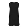 thumbnail image 4 of Patlollav Short Jumpsuit for Womens Solid Color Hollow Back Overalls Jumpsuits with Pockets, 4 of 6