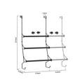 thumbnail image 2 of Bextsrack Adjustable Over-The-Door Towel Rack with 3 Rungs, Black Metal Ladder Bathroom Towel Hanging Storage Drying Rack, 2 of 7