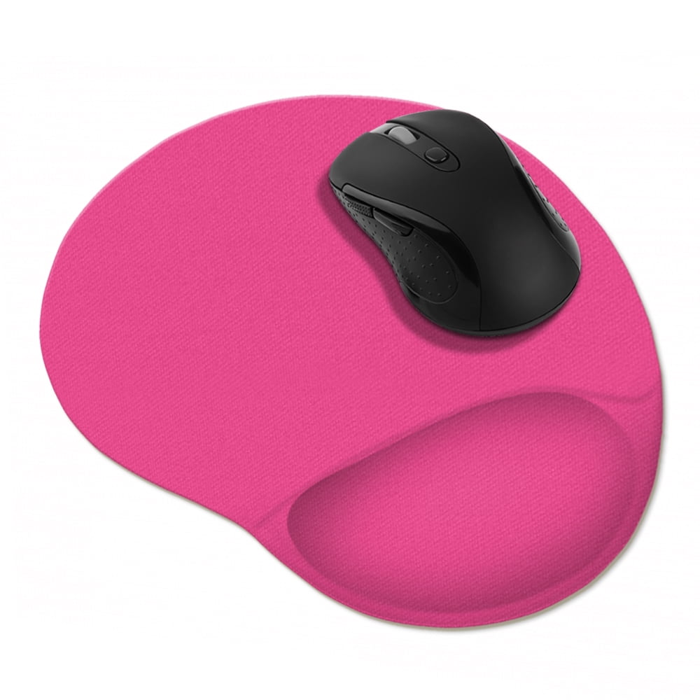 FINCIBO Mouse Pad Wrist Rest Support Cushion, Solid Hot Pink