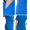 thumbnail image 3 of Landau ProFlex Haut de Sarrau pour Femmes : 3 Poches, Coupe Moderne Ajustée, Col en V Extensible 4169, 3 of 6