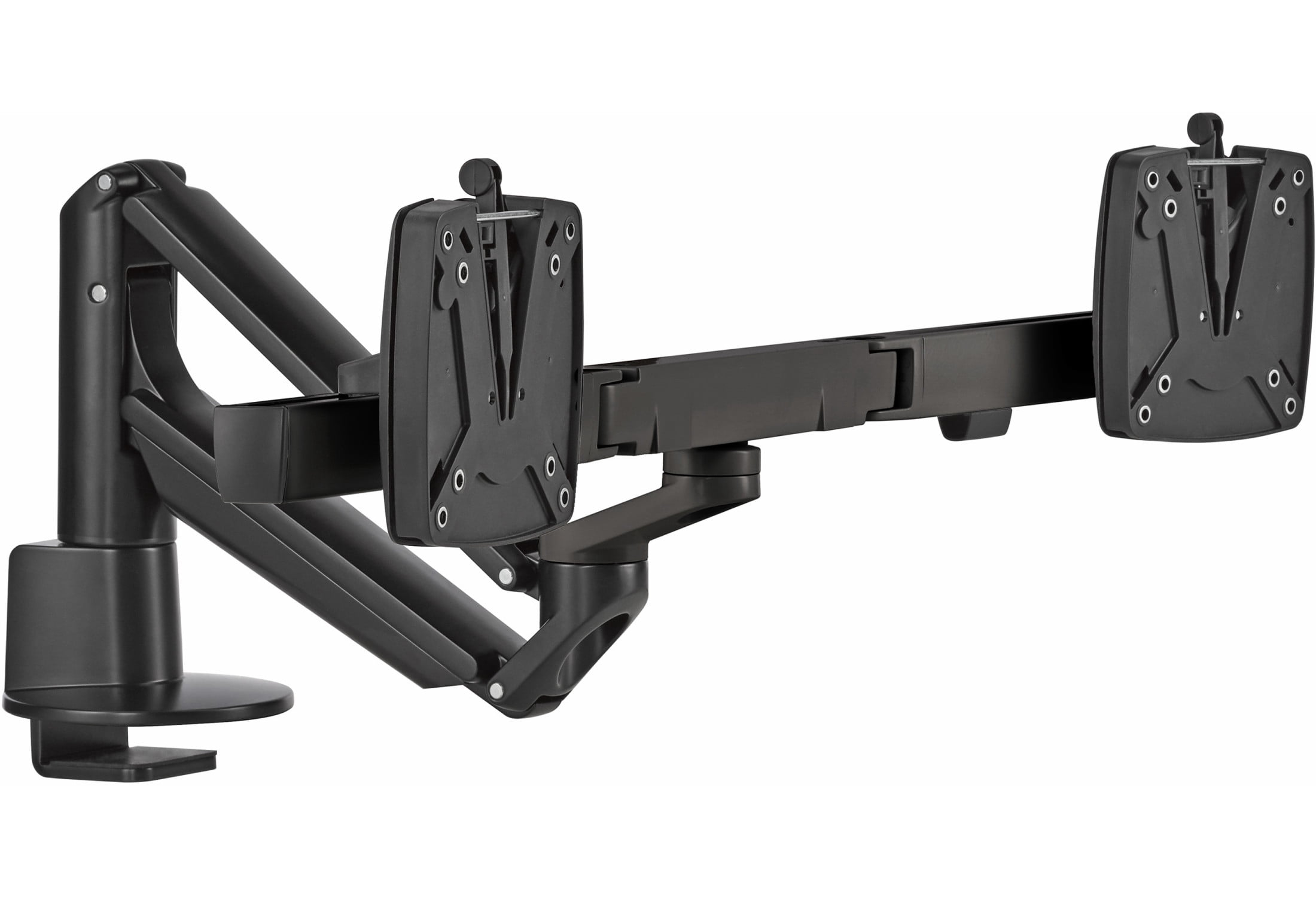 Novus CLU Plus X2 c HD Monitor Arm Set for 2 Screens, Easy Alignment, 3-in-1 Mount, Black