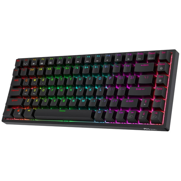 Teclado RK ROYAL KLUDGE RK84 inalámbrico RGB 75% con rojo silencioso