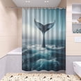 thumbnail image 3 of Shower Curtain Set 4 Piece for Bathroom Decoration, White Rose Bathroom Sets with 1 Fabric Shower Curtain and 3 Non-Slip Bathroom Rugs Accessories with Hooks, 3 of 8