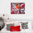 thumbnail image 4 of ONETECH Red Cardinal Canvas Wall Art Bird on Berries Tree Painting Christmas Wall Decor Winter Scene Picture Poster Prints Stretched and Framed Ready to Hang for Kitchen Dining Room, 4 of 4