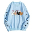 thumbnail image 3 of Xmyrz Graphic Hoodies For Men Long Sleeve Softable Christmas Chicken Print Pullover Sweatshirt Sports Baggy Cute Hoodies Cute Sweatshirts, 3 of 5