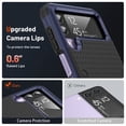 thumbnail image 3 of Armor Shockproof Case for Samsung Galaxy Z Flip 4, [Military Grade Anti-Drop] Rugged Hybrid Hard PC+Soft Silicone Heavy-Duty Tough Durable Hybird Protective Bumper Phone Case, Navyblue, 3 of 8
