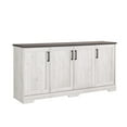 thumbnail image 1 of Prepac Armoire de rangement rustique Ridge lavé blanc à 4 portes, 1 of 9
