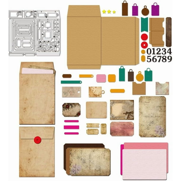 Troqueles de metal para archivos, membretes, colgantes, números, herramienta de repujado de acero al carbono.