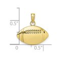 thumbnail image 4 of 10K Yellow Gold Classic Football Charm Pendant (NO Chain), 4 of 4