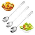 thumbnail image 2 of Naiovety Juego de servidor de ensalada elegante y funcional de plata 3 piezas con cucharas y tenedores de acero inoxidable compactos Mostrada, 2 of 6