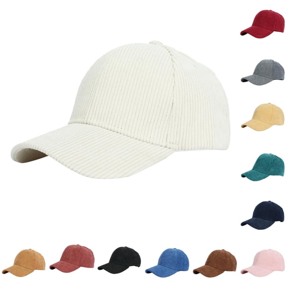 LiuXxxx Baseball Cap for Men Women Sports Hats Warm Outdoor Travel Adjustable Dad Style White