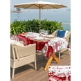 thumbnail image 4 of Outdoor Tablecloth with Umbrella Hole and Zipper, Pink Valentines Day Rectangle Table Cloth 54x80 Inch Waterproof Tablecloth, Love Heart Eucalyptus Botanical Vintage Picnic Table Cover for Patio, 4 of 7