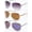 3 Pairs Blue, Silver & Gold Mirror, variant on IG9533-GM&BZ&BLRV-3PK