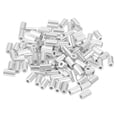 thumbnail image 1 of Unique Bargains 120 Pack Aluminum Crimping Loop Sleeve for 1/32' Diameter Wire Rope, Round Aluminum Wire Rope Sleeve, 1 of 6