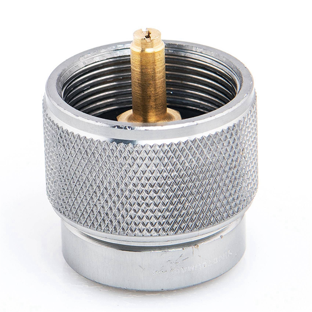 2X Camping Stove Adapter 1LB Propane Small Tank Input and A Lindal Valve EN417 Output Cylinder LPG Canister Convert