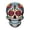 A002- B, variant on Sugar Skull Decor Wooden Wall Art 8 Inch Hanging Wall Decor Colorful Floral Wall Art for Day of The Dead Halloween Indoor Outdoor Home Party Display, 1 Pack