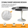 thumbnail image 2 of Elastic Fitted Round Tablecloth, Black Grey Ombre Waterproof Stretch Table Cover for 45"-54" Tables, Vintage Abstract Smear Aesthetics Washable Outdoor Tablecloths for Patio, Picnic, Camping, 2 of 9