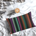 thumbnail image 3 of Cauagu Colorful Stripes Print Pillow Covers with Envelope Closure,1PC Pillow Cases Decorative Pillow Case for Bed & Couch, Pillows Not Included-14"x20", 3 of 6