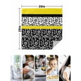 thumbnail image 4 of Black Yellow Cloth Napkins Set of 4 Reusable Dinner Napkins, Garden Floral Stripe Aesthetic Flower Boho Cocktail Napkin Washable Table Napkins for Wedding/Holiday Party/Baby Shower 20"x20", 4 of 7