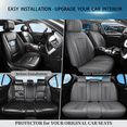 thumbnail image 6 of Car Seat Covers Full Set Fit for Toyota Prius 2001-2026, Premium Faux Leather Seat Protectors, Breathable, Waterproof & Anti-Slip Full Wrapping Edge Seat Covers (Gray, Full Set), 6 of 7