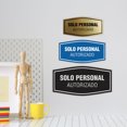 thumbnail image 2 of Signs ByLITA Fancy Solo Personal Autorizado Sign (Brushed Silver) - Large, 2 of 8