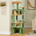 thumbnail image 2 of Large Cat Tree cm Cat Tower for Large Cats Cat Condo with Sisal-Cove Scratching Posts and Pads Padded Perch Dual Condo and Basket for Indoor Cats-Grey Small, 2 of 7