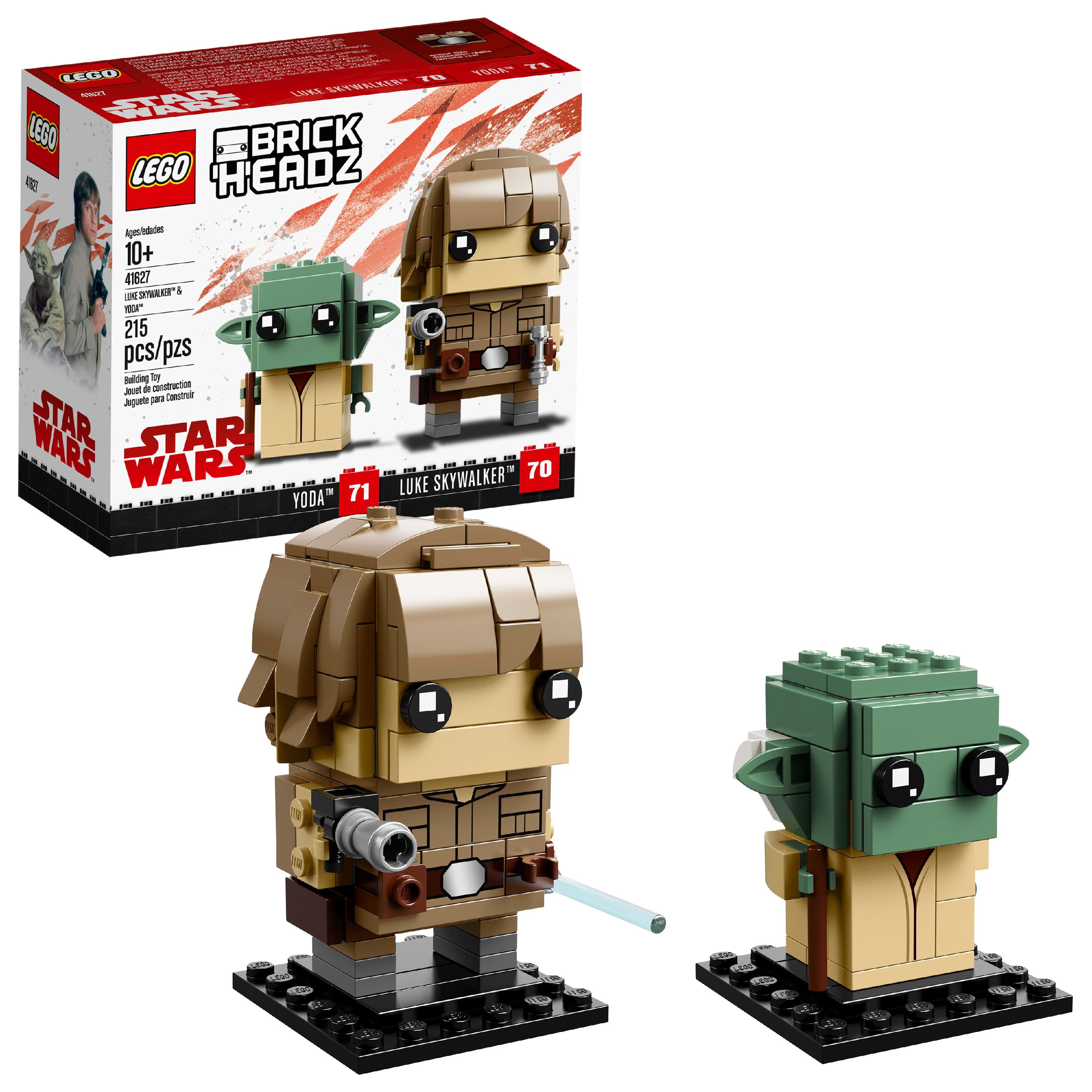 Minearbejder tolerance Optagelsesgebyr LEGO BrickHeadz Luke Skywalker & Yoda 41627 (215 Pieces) - Walmart.com