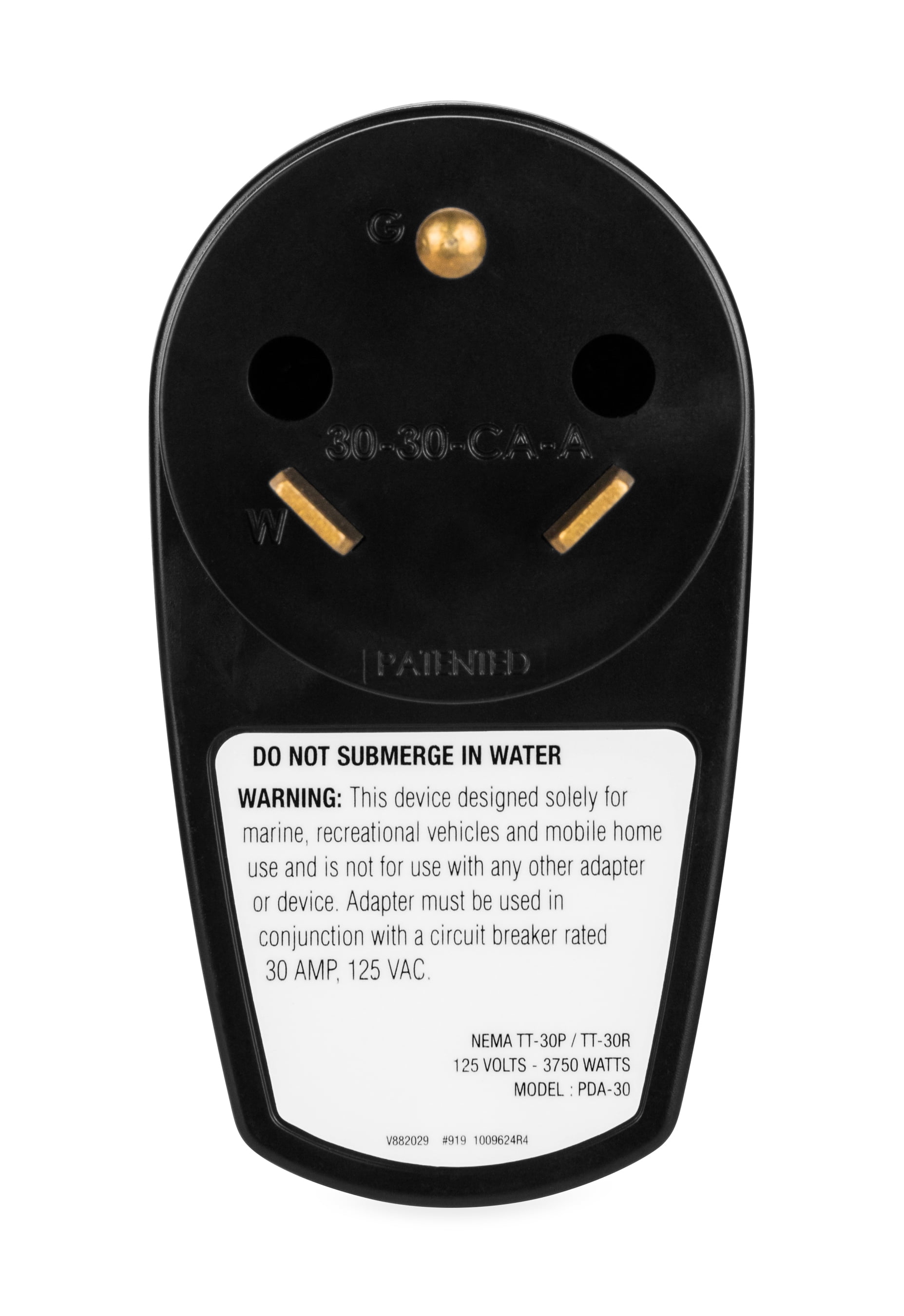 Camco PowerGrip Camper/RV 30-Amp Circuit Analyzer Adapter | Features Integrated Surge Protection Up to 1,050 Joules (55310)