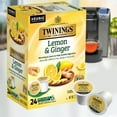 thumbnail image 3 of Twinings Lemon & Ginger Herbal Tea K-Cup Pods For Keurig, 24 Count (Pack Of 1), Naturally Caffeine-Free, Enjoy Hot Or Iced | Packaging May Vary, 3 of 5