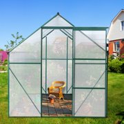 GoDecor Garden 6x8ft Hybrid Polycarbonate Greenhouse for Garden, Outdoor Green