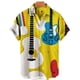 thumbnail image 2 of Camisas para hombre, estampado de notas musicales hawaianas, blusas de verano estilo Harajuku, camisetas de playa hawaianas de manga corta, ropa, 2 of 4