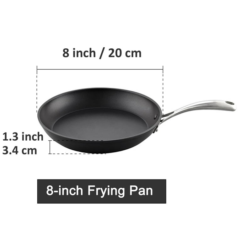 Cooks Standard Frying Omelet Pan, Classic Hard Anodized Nonstick 8-Inch/20cm  Saute Skillet Egg Pan, Black 
