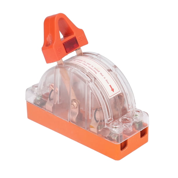 Interruptor de Cuchillo de Doble, Buen ContactO 32A Interruptor de Cuchillo Transparente de Carcasa Transparente de Doble para generador
