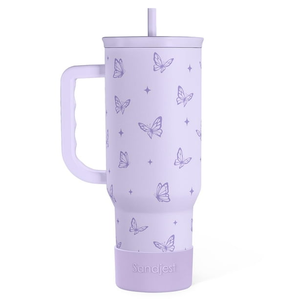 Vaso de acero inoxidable SANDJEST de 40 oz con mango de mariposa