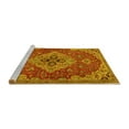 thumbnail image 2 of Ahgly Company Machine Washable Indoor Square Persian Yellow Traditional Area Rugs, 8' Square, 2 of 4