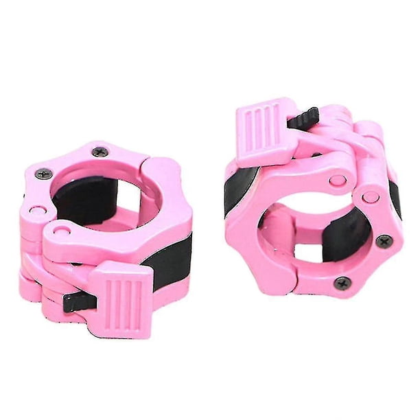 Rosa 2 uds 50mm Collar de barra barra de bloqueo gimnasio Fitness hebilla TA