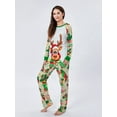 thumbnail image 5 of Votuleazi Christmas Family Pajamas Matching Set Elk Print Long Sleeve Tops and Christmas Socks Print Pants Sleepwear, 5 of 8