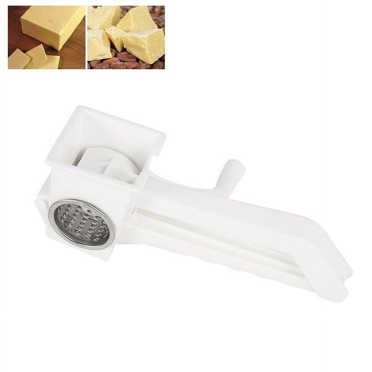 1pc(39*6.5cm) Stainless Steel Cheese Grater, White Handheld Rotary