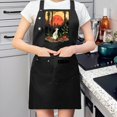 thumbnail image 2 of Vibrant White Rabbit & Sunset Design 2 Pack Adjustable Bib Apron with 2 Pockets for Cooking - Stylish Kitchen Chef Apron for Men & Women, 2 of 6