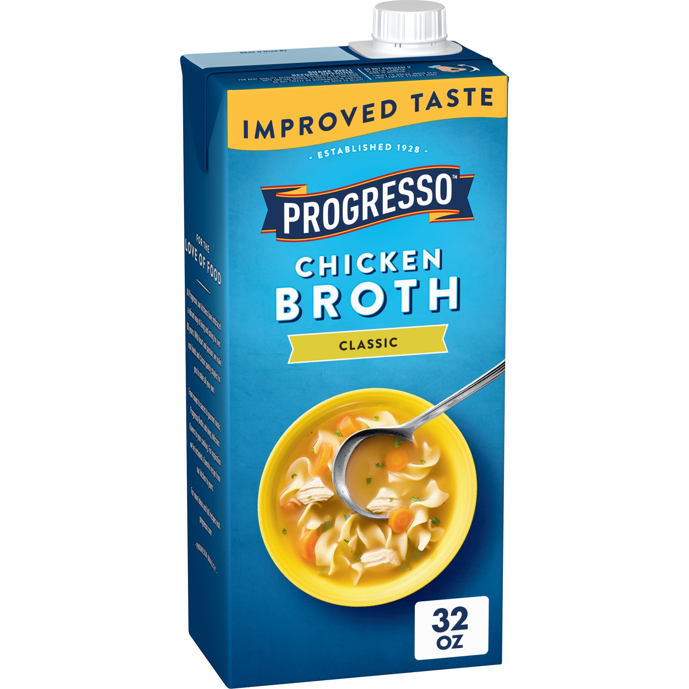 (2 pack) Progresso Chicken Broth, Classic, Gluten Free, 32 oz