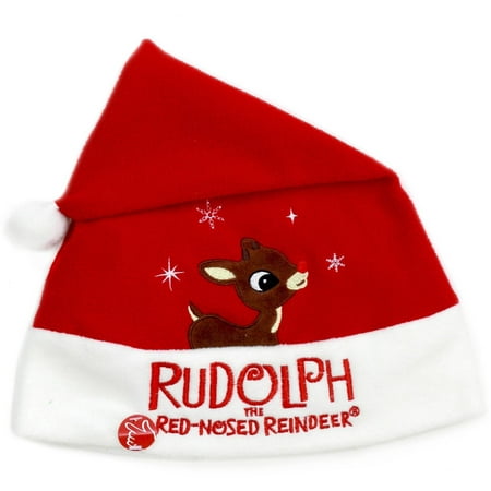 Rudolph Red-nosed Reindeer Unisex Festive Light Up Santa Hat