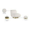 thumbnail image 2 of Meridian Furniture Geneva Cream Boucle Fabric Swivel Accent Chair, 2 of 8